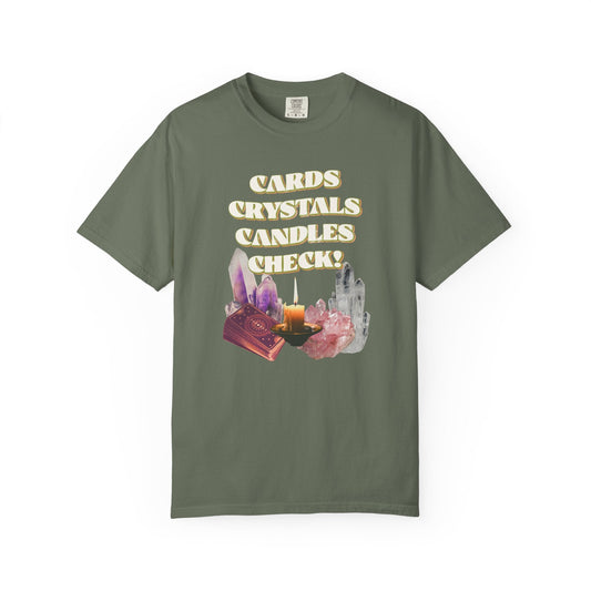 Cards, Crystals, Candles T-Shirt Printify