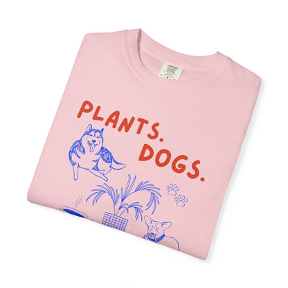 Plants. Dogs. Coffee. T-Shirt Printify