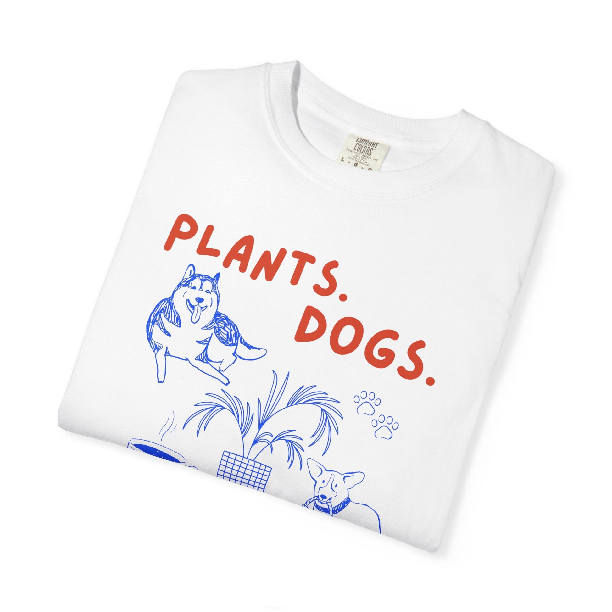Plants. Dogs. Coffee. T-Shirt Printify