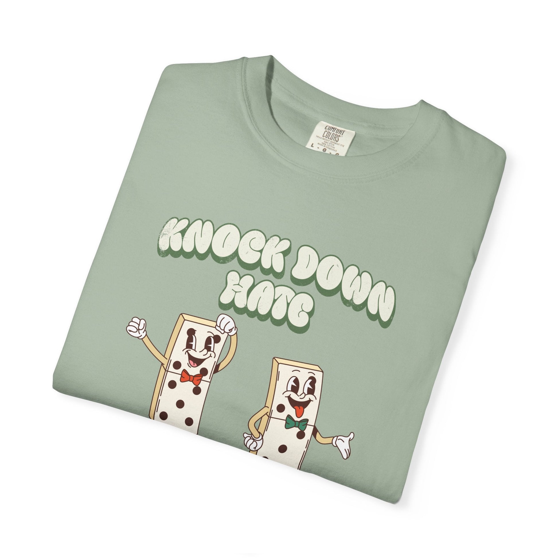Knock Down Hate Like Dominoes T-Shirt Printify