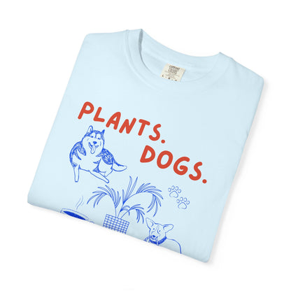 Plants. Dogs. Coffee. T-Shirt Printify
