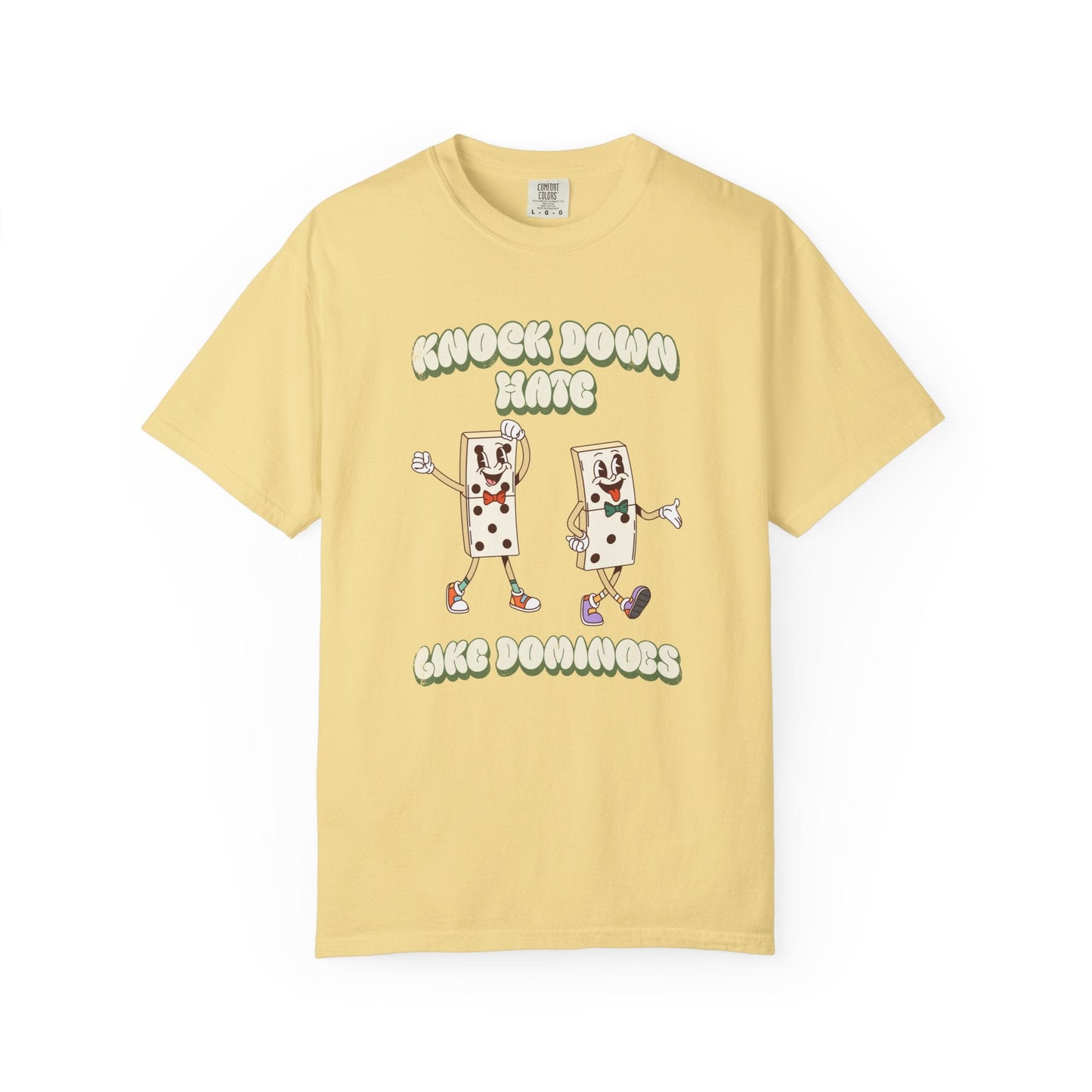 Knock Down Hate Like Dominoes T-Shirt Printify