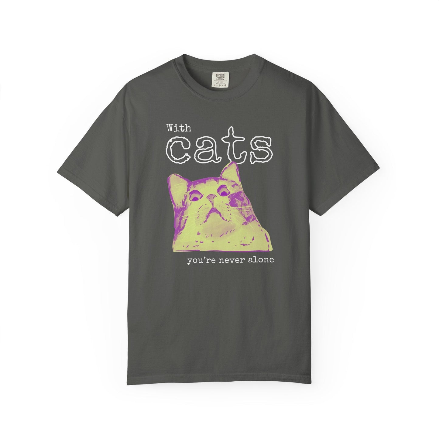 Never Alone Cat T-Shirt Printify