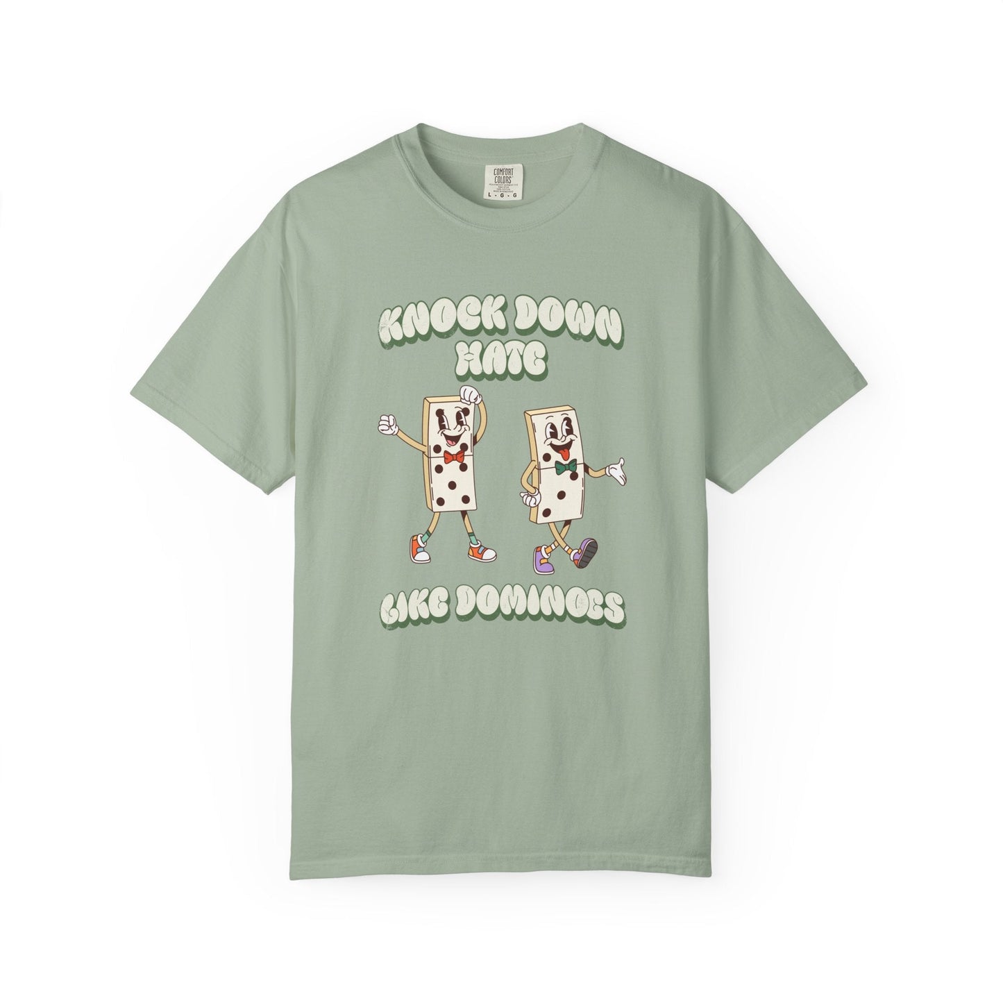 Knock Down Hate Like Dominoes T-Shirt Printify