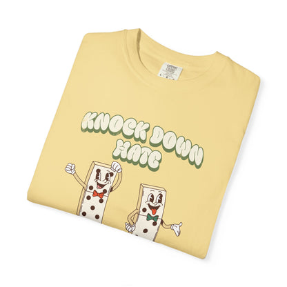 Knock Down Hate Like Dominoes T-Shirt Printify