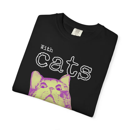 Never Alone Cat T-Shirt Printify