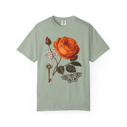 Botanical Rose T-Shirt Printify