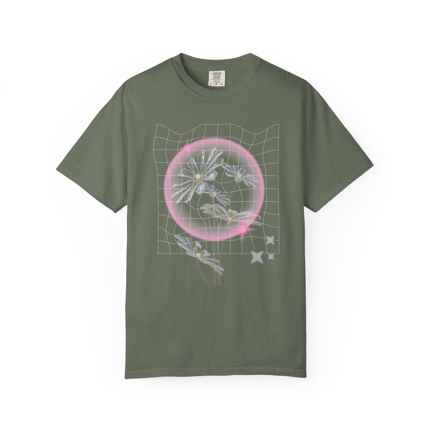 Floral Vaporwave T-Shirt Printify