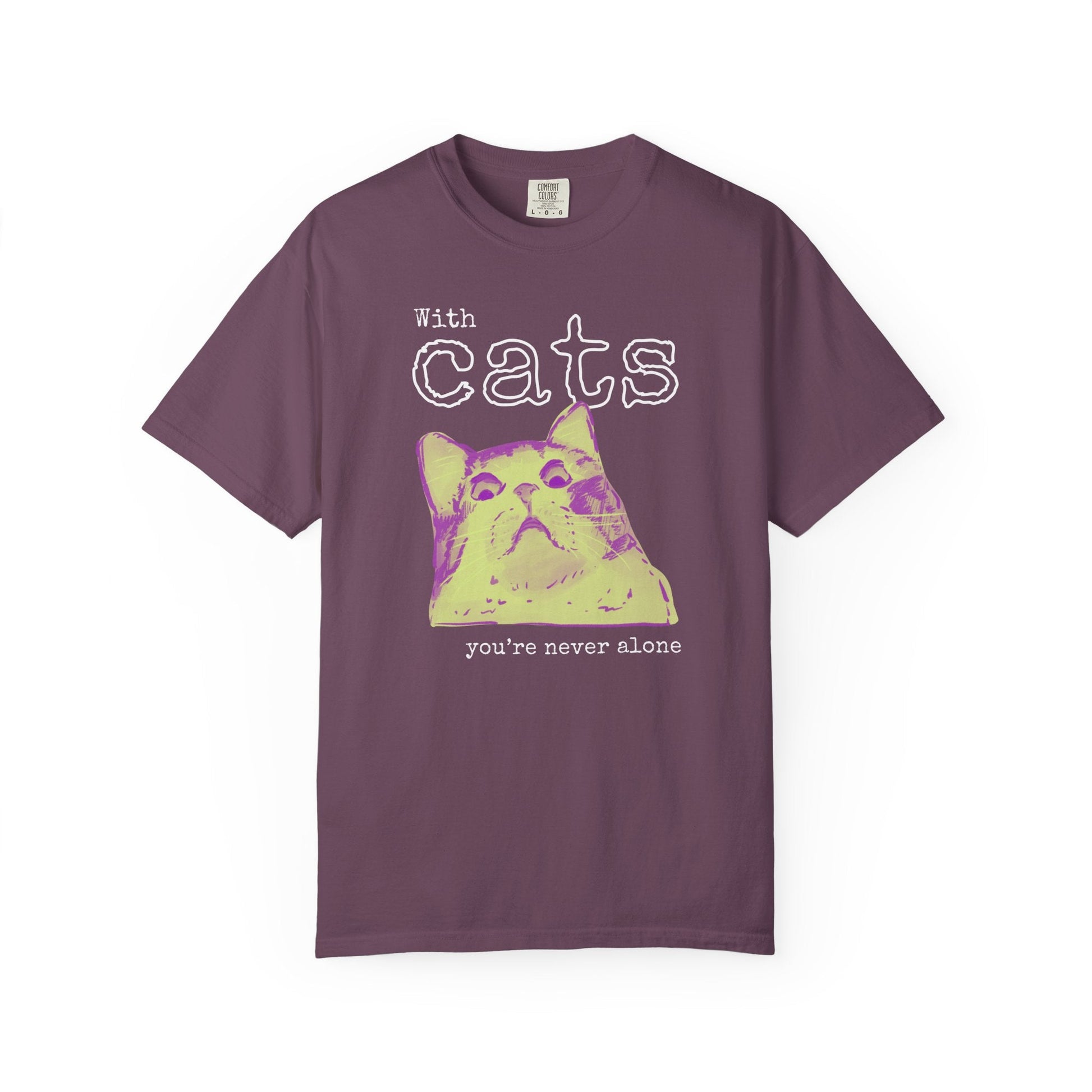 Never Alone Cat T-Shirt Printify
